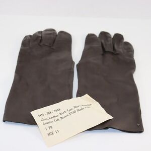 USAF Flying Gloves Mens 11 Brown Leather Gauntlet B-3A Military Aviator Pilot